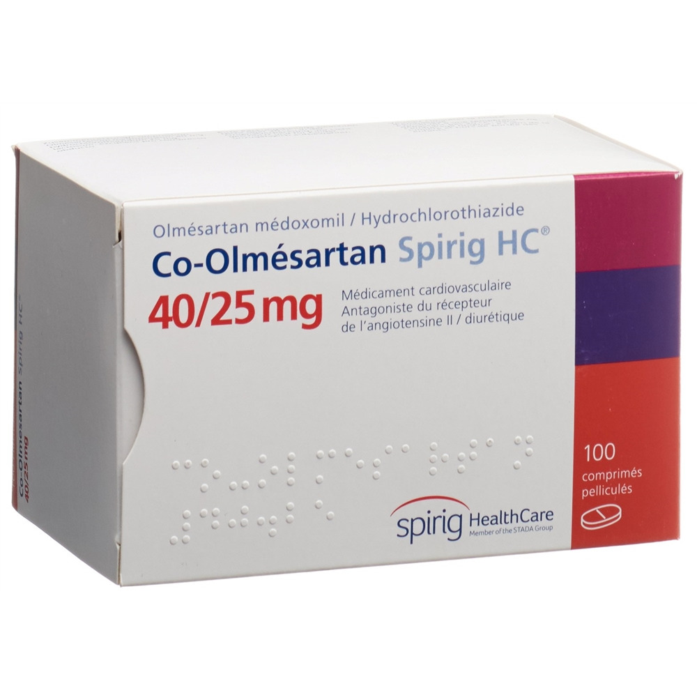 CO-OLMESARTAN Spirig HC cpr pell 40/25mg 100 pce