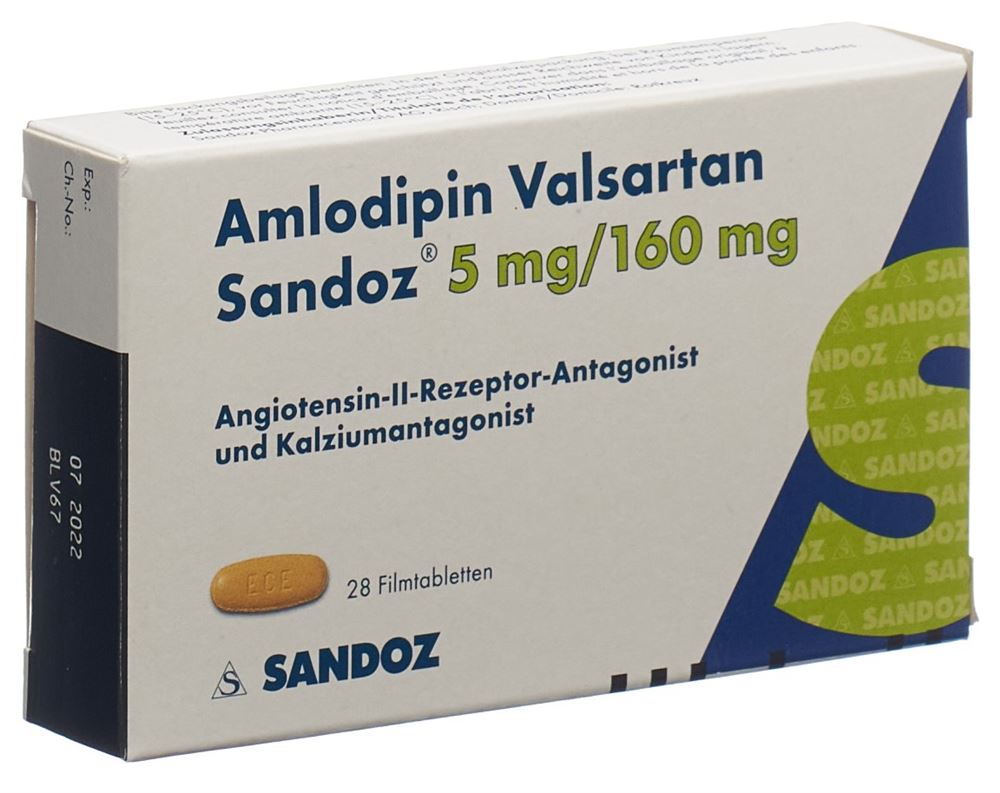 AMLODIPINE VALSARTAN Sandoz cpr pell 5/160 28 pce