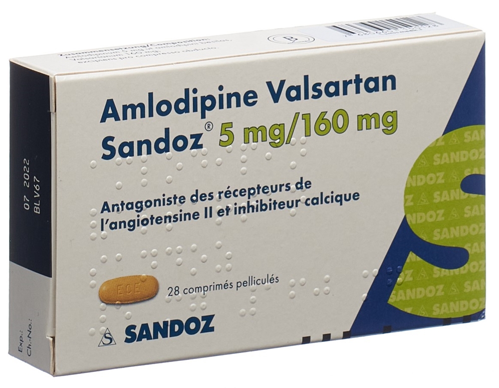 AMLODIPINE VALSARTAN Sandoz cpr pell 5/160 28 pce