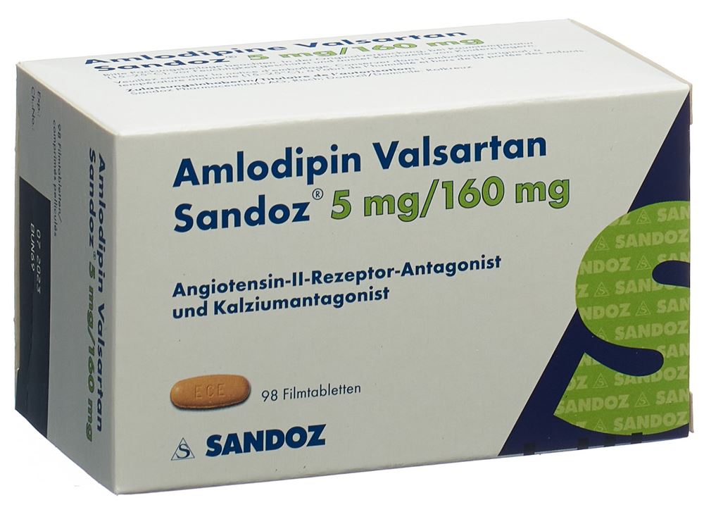 AMLODIPINE VALSARTAN Sandoz cpr pell 5/160 98 pce