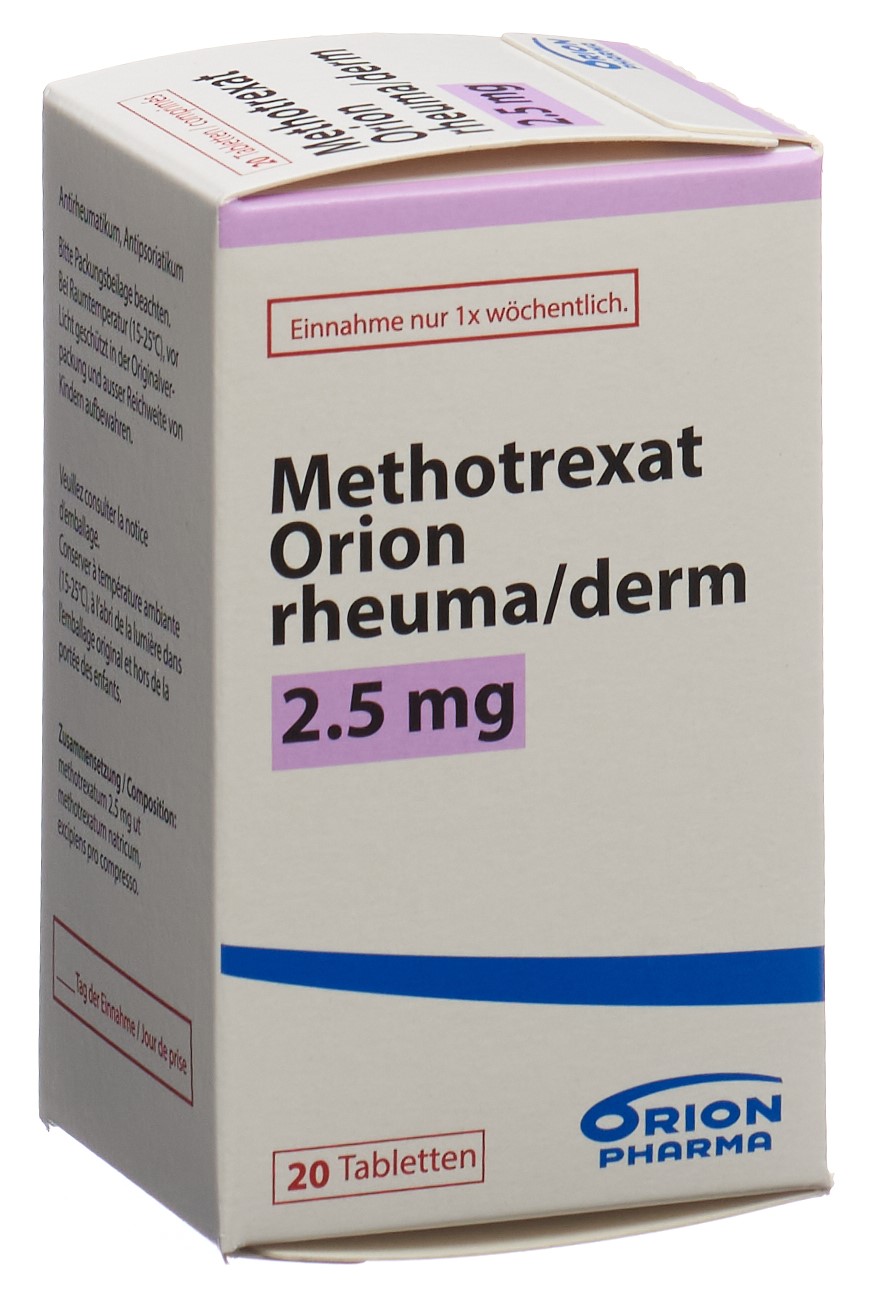 METHOTREXAT Orion rheuma/derm 2.5 mg bte 20 pce