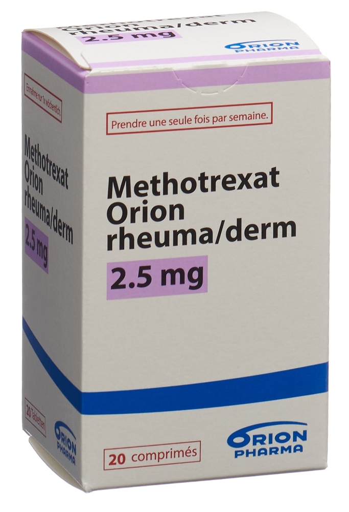 METHOTREXAT Orion rheuma/derm 2.5 mg bte 20 pce