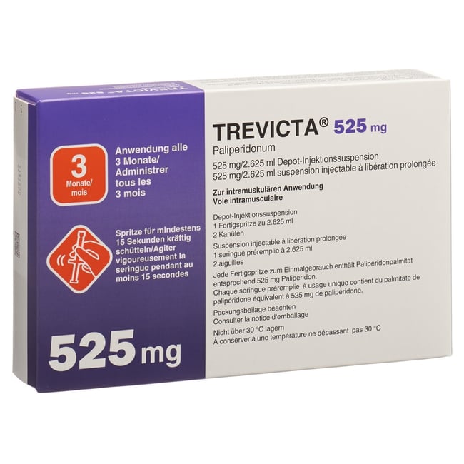Trevicta 525 mg/2.625 ml, Depot-Injektionssuspension in einer Fertigspritze