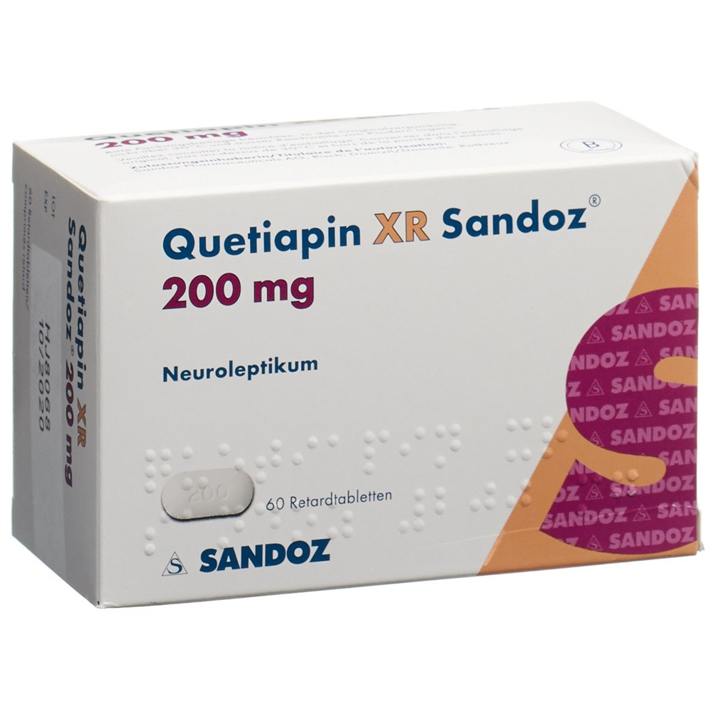 QUETIAPINE XR Sandoz cpr ret 200 mg 60 pce