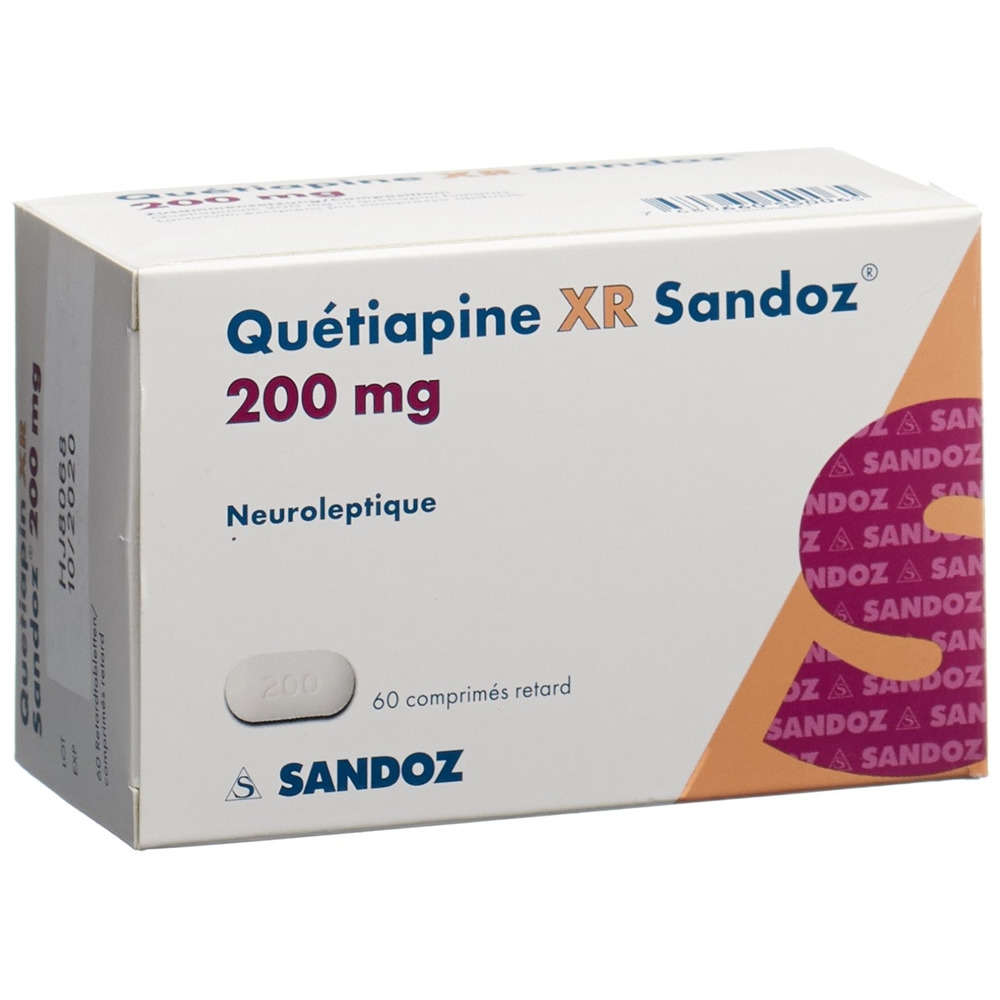 QUETIAPINE XR Sandoz cpr ret 200 mg 60 pce