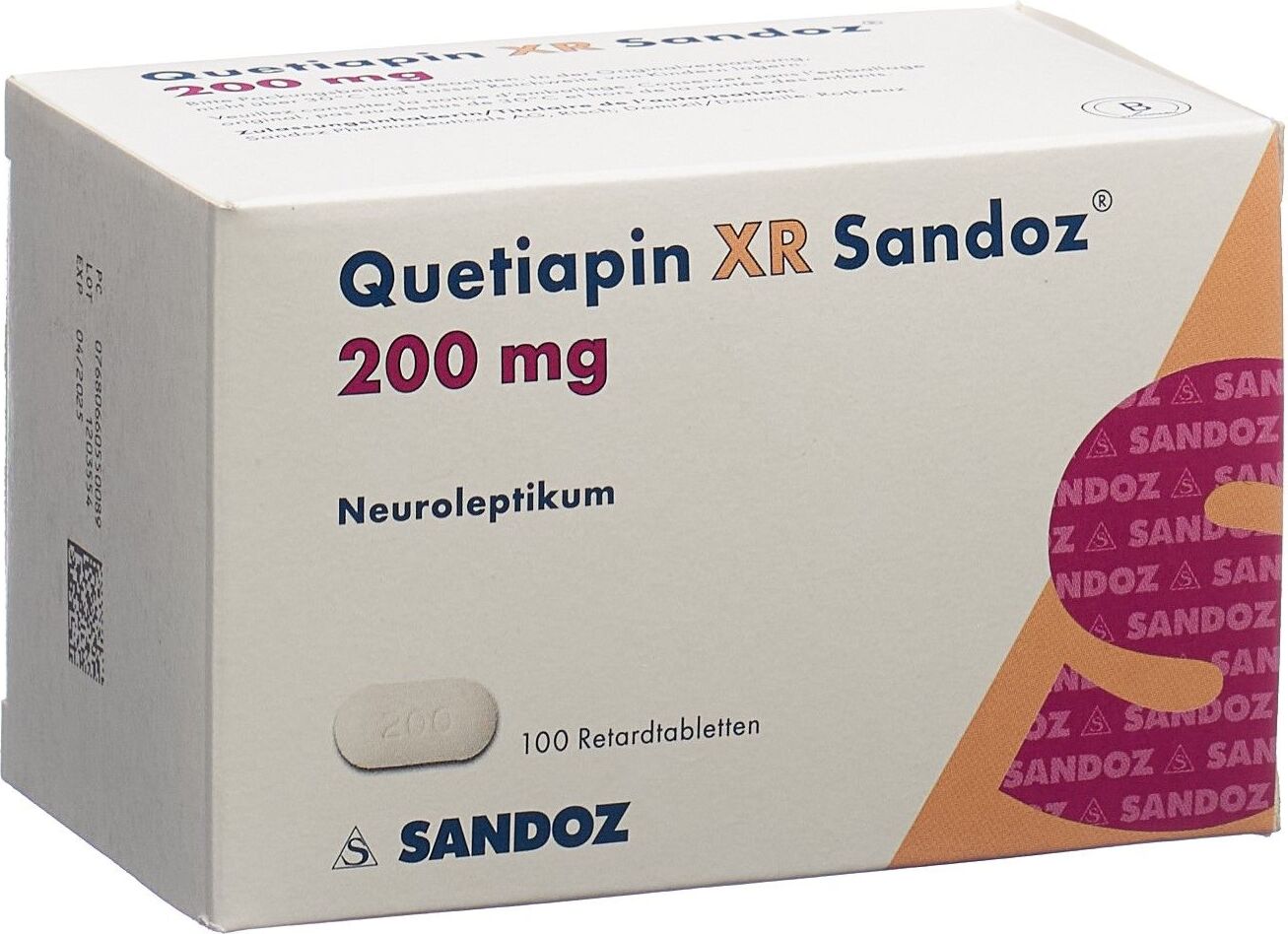 Quetiapin XR Sandoz 200mg, Retardtabletten