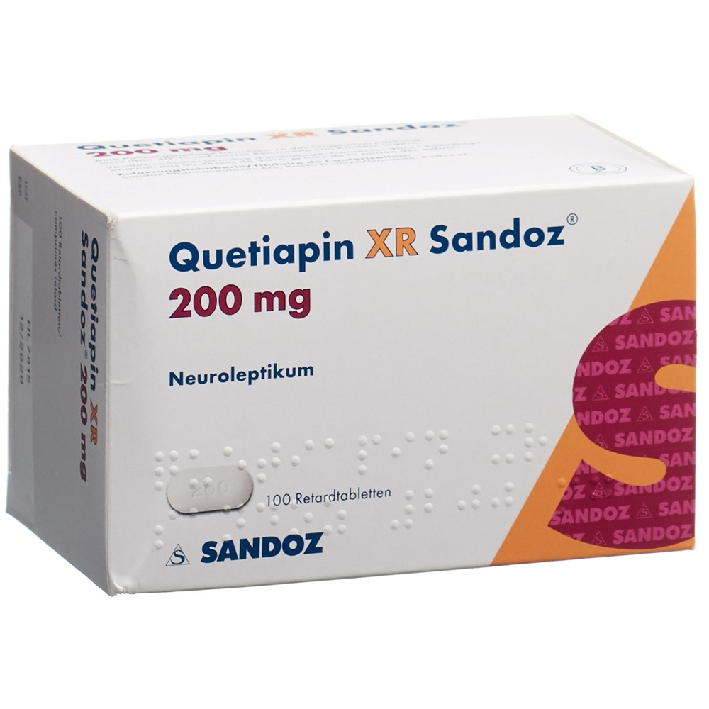 QUETIAPINE XR Sandoz cpr ret 200 mg 100 pce