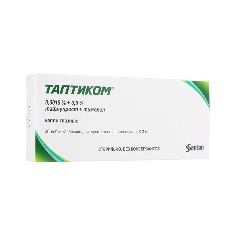 Taptiqom 15mcg/ml + 5mg/ml, unidose de collyre