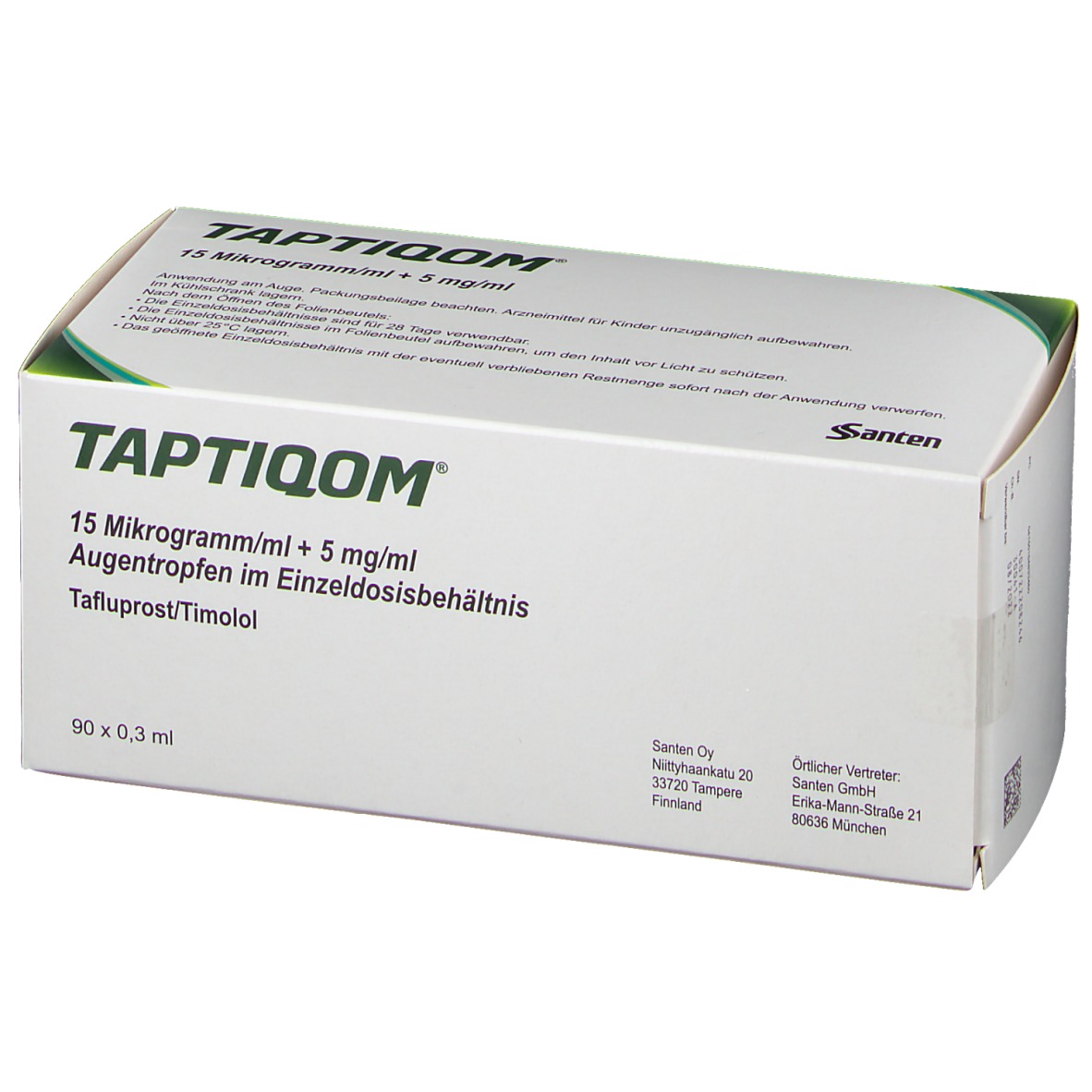 Taptiqom 15mcg/ml + 5mg/ml, unidose de collyre
