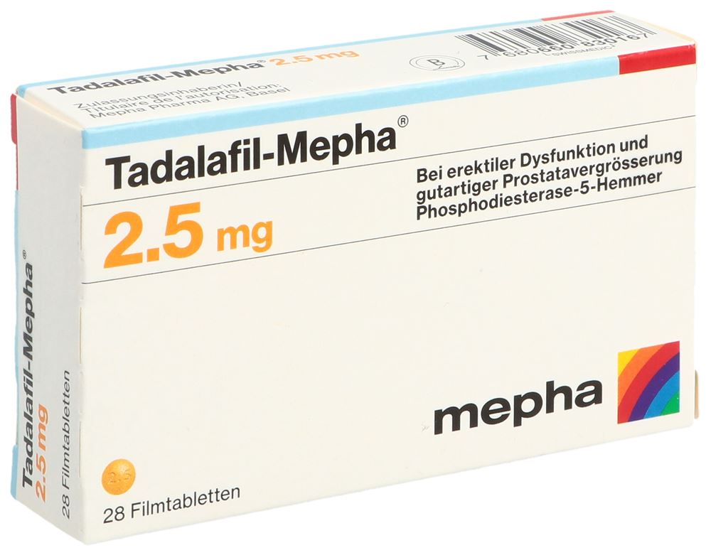 TADALAFIL Mepha cpr pell 2.5 mg 28 pce
