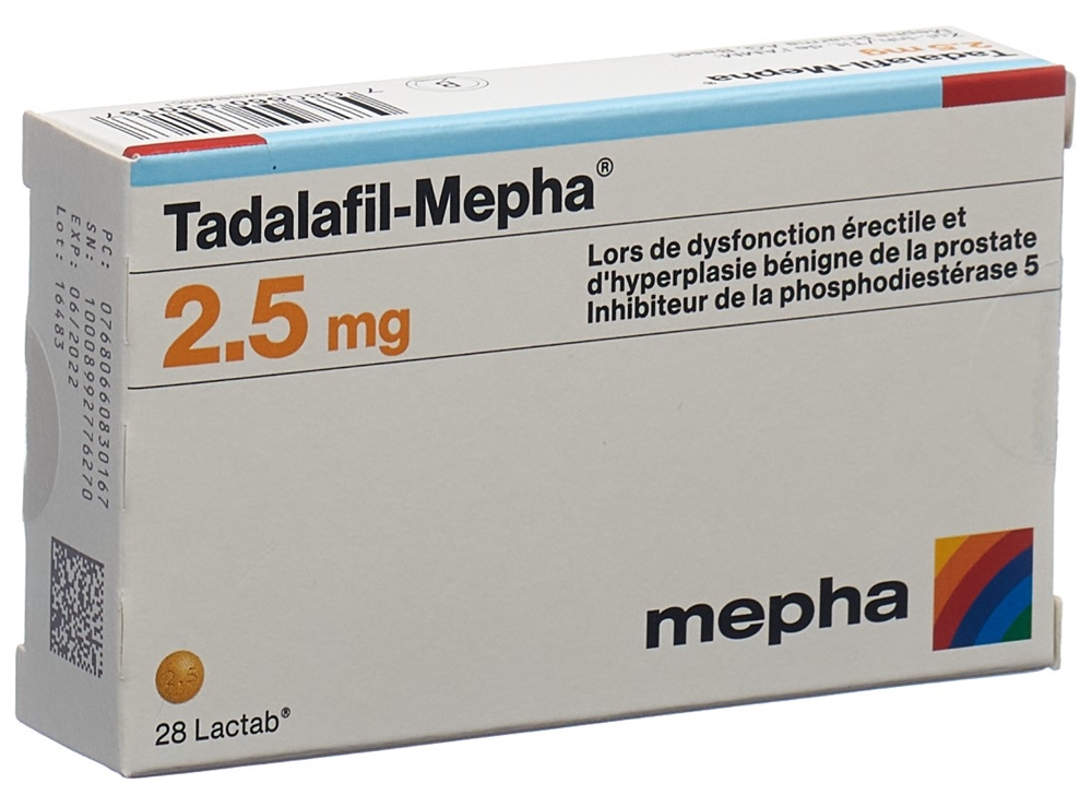 TADALAFIL Mepha cpr pell 2.5 mg 28 pce