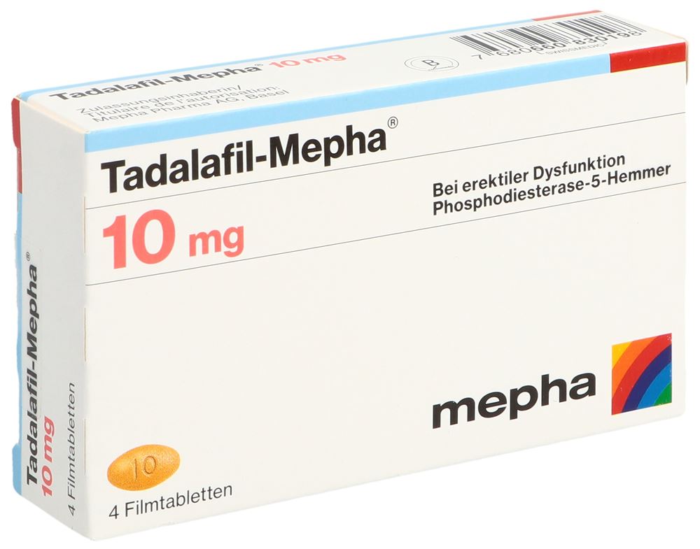 TADALAFIL Mepha cpr pell 10 mg 4 pce