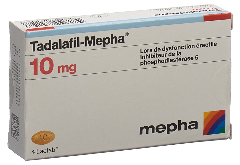 TADALAFIL Mepha cpr pell 10 mg 4 pce
