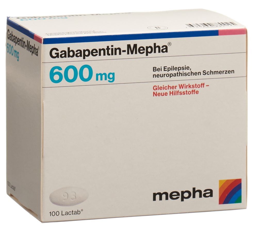 GABAPENTIN Mepha Lactab 600 mg 100 pce