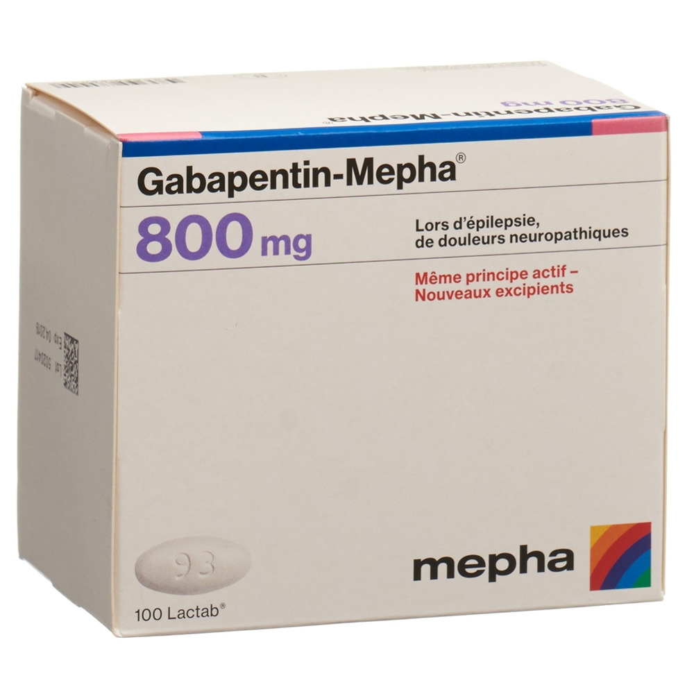 GABAPENTIN Mepha Lactab 800 mg 100 pce