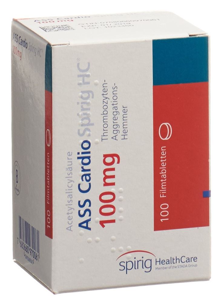 ASS Cardio Spirig HC cpr pellic 100 mg 100 pce