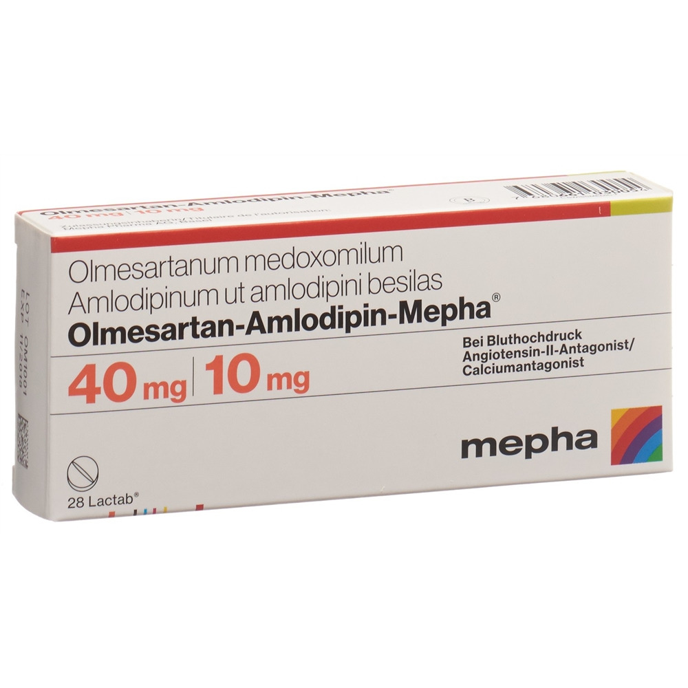 Olmesartan-Amlodipin-Mepha 40 mg/10 mg, Filmtabletten