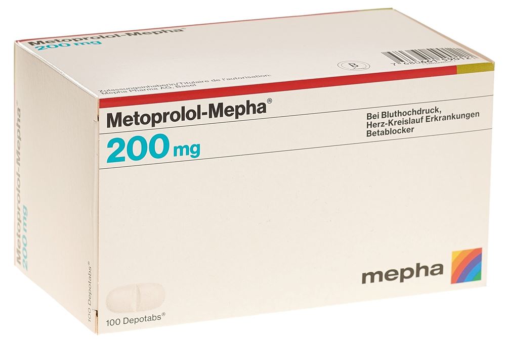 METOPROLOL Mepha depotabs 200 mg 100 pce