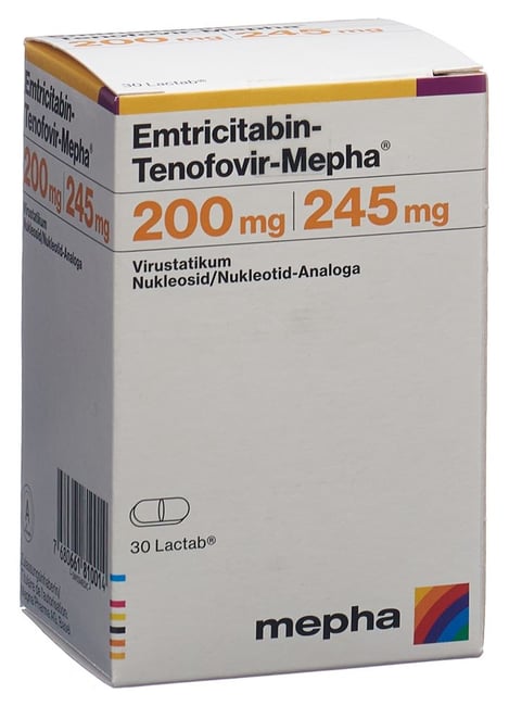 EMTRICITABIN TENOF. Mepha 200/245 mg bte 30 pce
