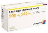 EMTRICITABIN TENOF. Mepha 200/245 mg 30 pce