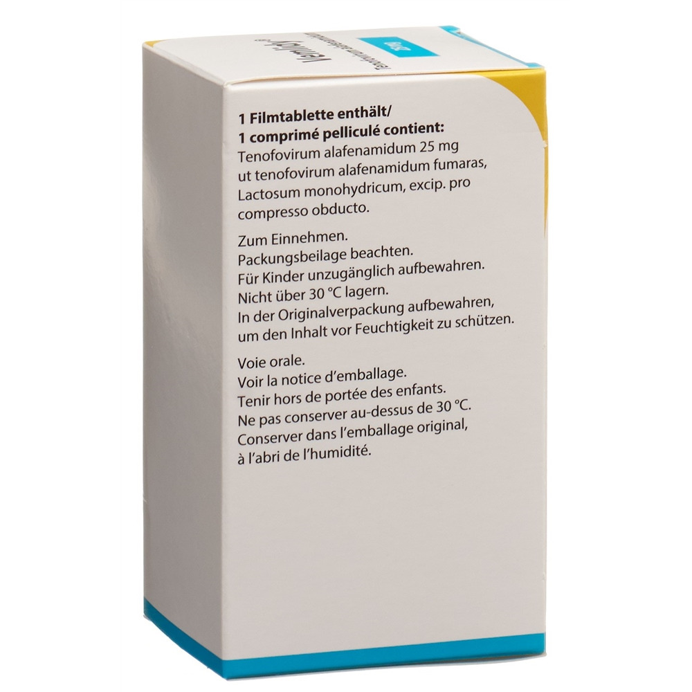 VEMLIDY cpr pell 25 mg bte 30 pce