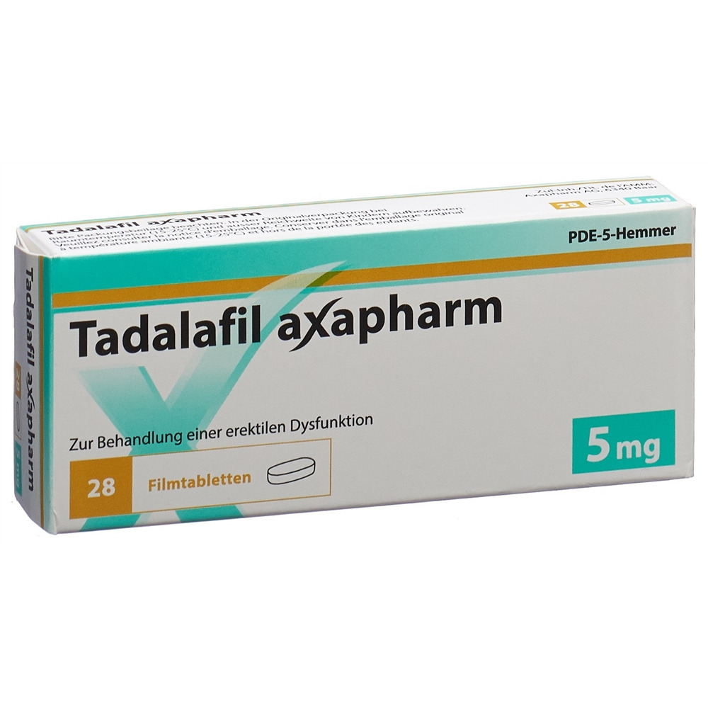 TADALAFIL axapharm cpr pell 5 mg 28 pce