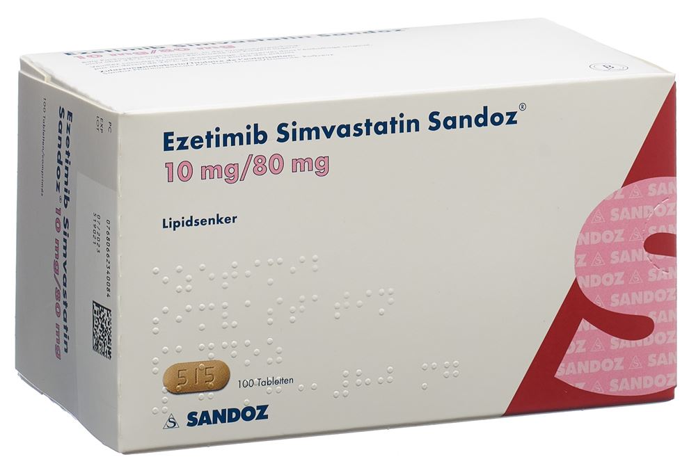 EZETIMIB SIMVASTATIN Sandoz cpr 10/80 mg 100 pce