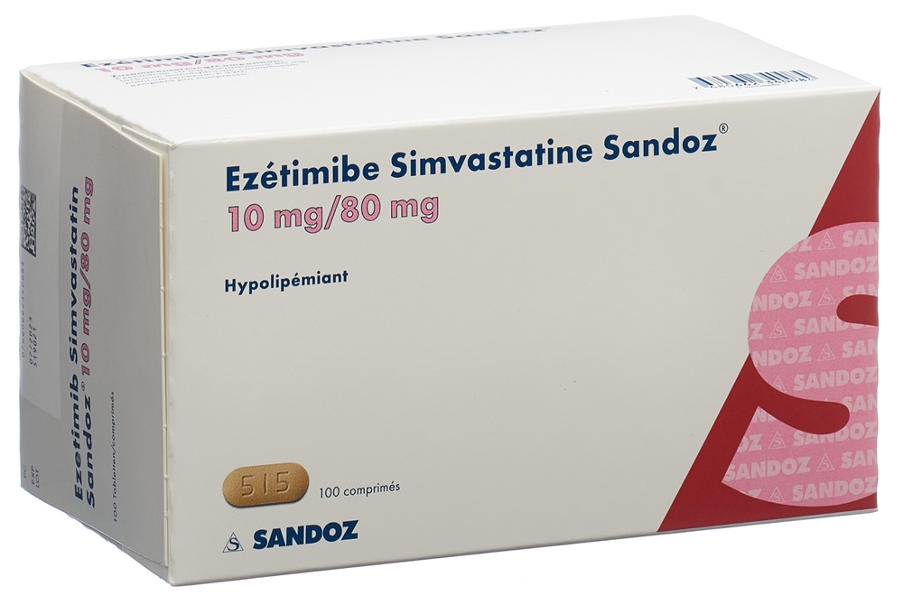 EZETIMIB SIMVASTATIN Sandoz cpr 10/80 mg 100 pce