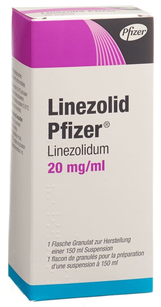 LINEZOLID Pfizer gran 20 mg/ml p susp fl 150 ml