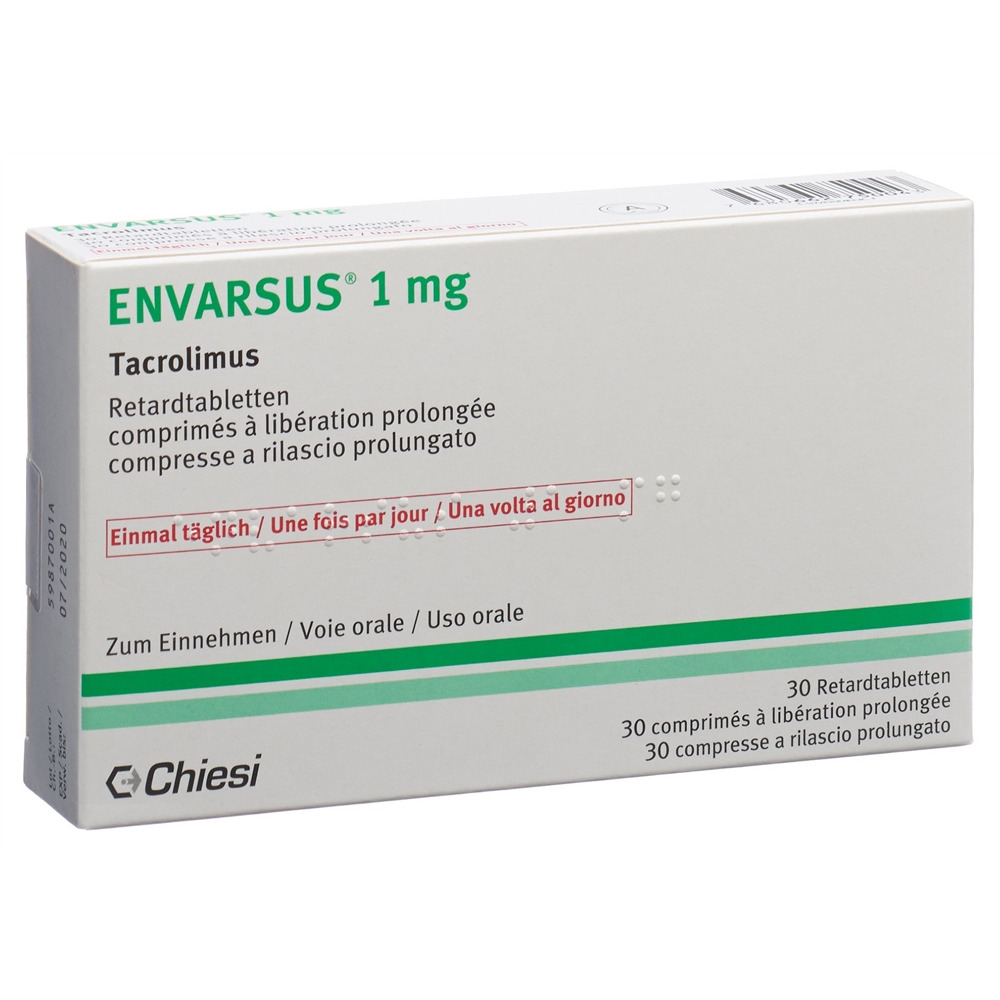Envarsus 1 mg, comprimés à libération prolongée