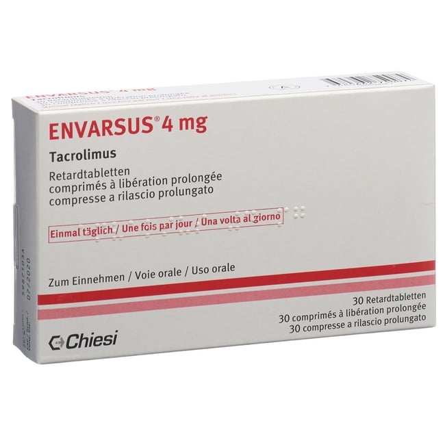 Envarsus 4 mg, comprimés à libération prolongée