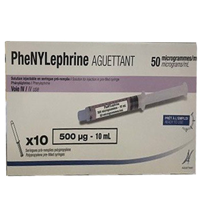 Phenylephrin Aguettant 0.05 mg/ml, solution injectable en seringue préremplie