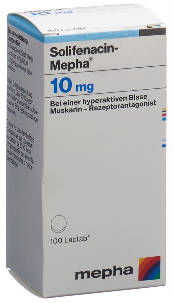 SOLIFENACIN Mepha cpr pell 10 mg bte 100 pce