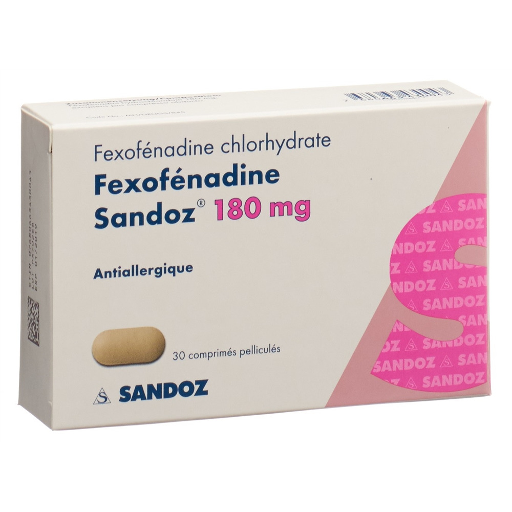 FEXOFENADINE Sandoz cpr pell 180 mg 30 pce