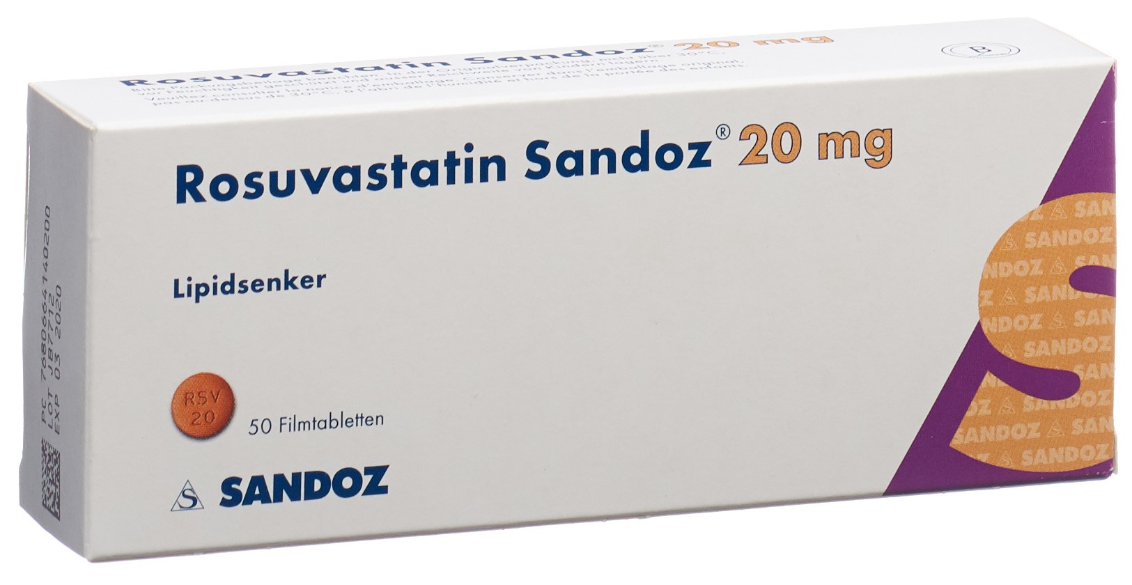 ROSUVASTATINE Sandoz cpr pell 20 mg 30 pce