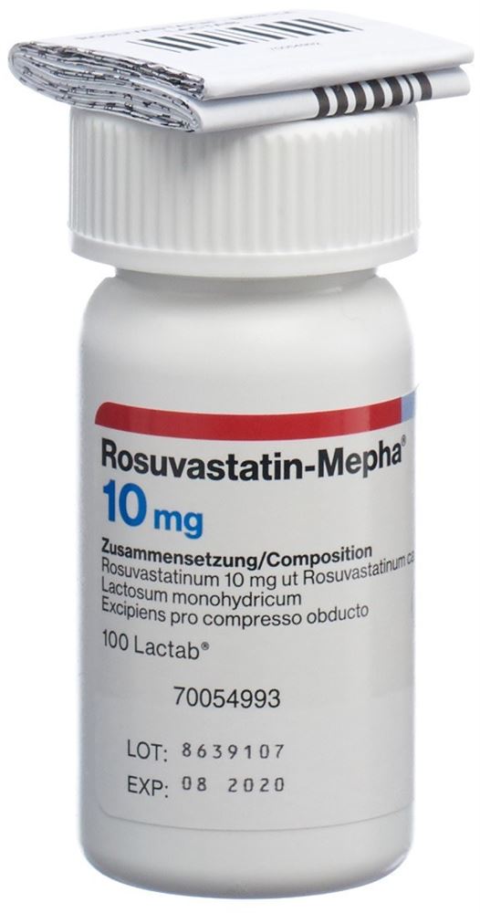 ROSUVASTATIN Mepha cpr pell 10 mg bte 100 pce