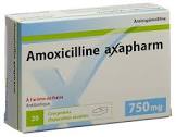 AMOXICILLINE axapharm cpr disp 750 mg 20 pce