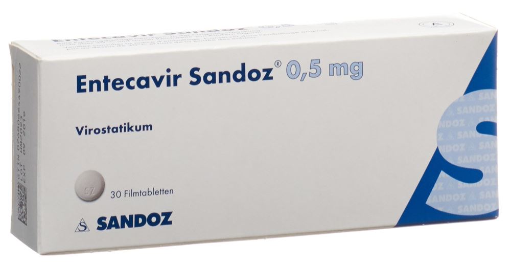 ENTECAVIR Sandoz cpr pell 0.5 mg 30 pce