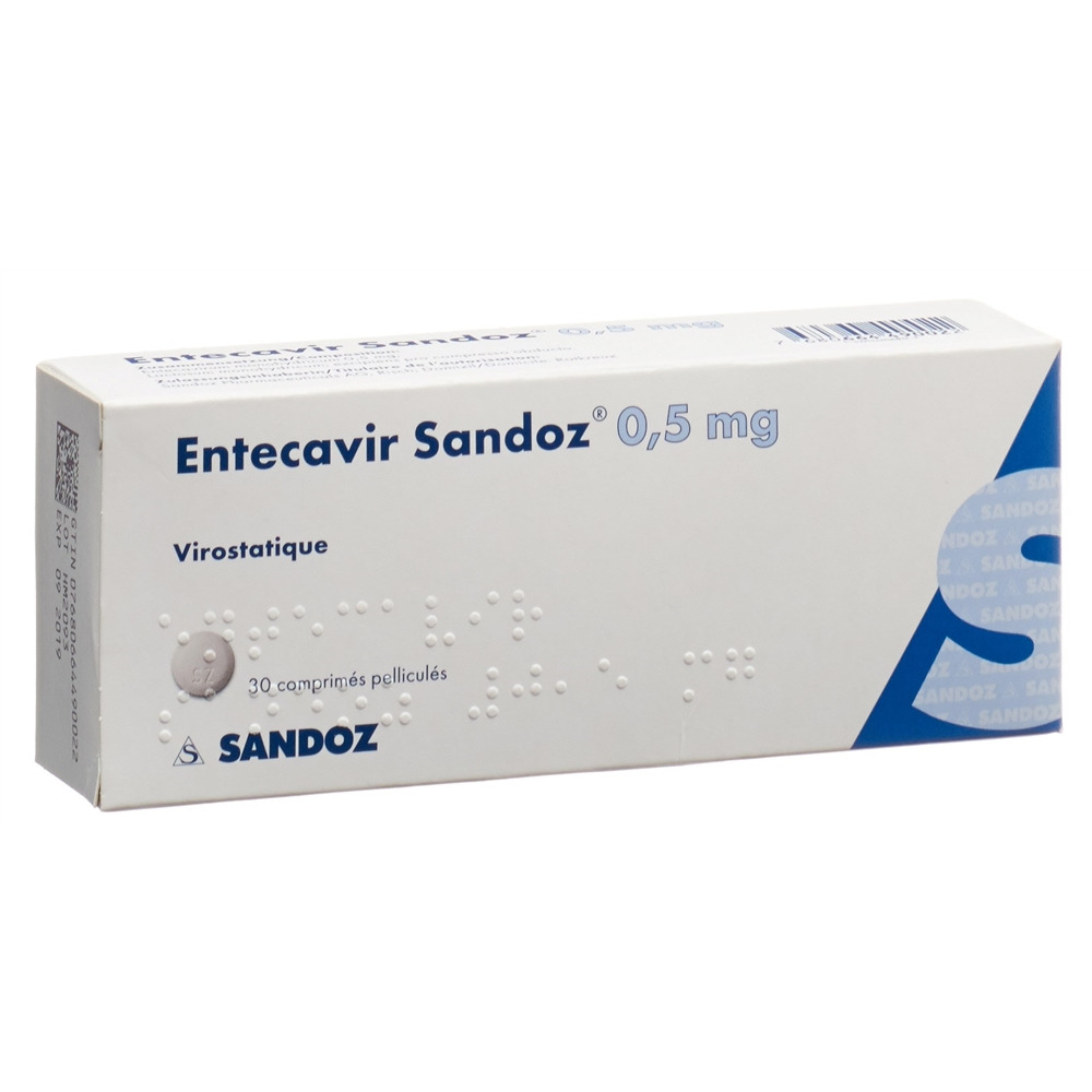 ENTECAVIR Sandoz cpr pell 0.5 mg 30 pce