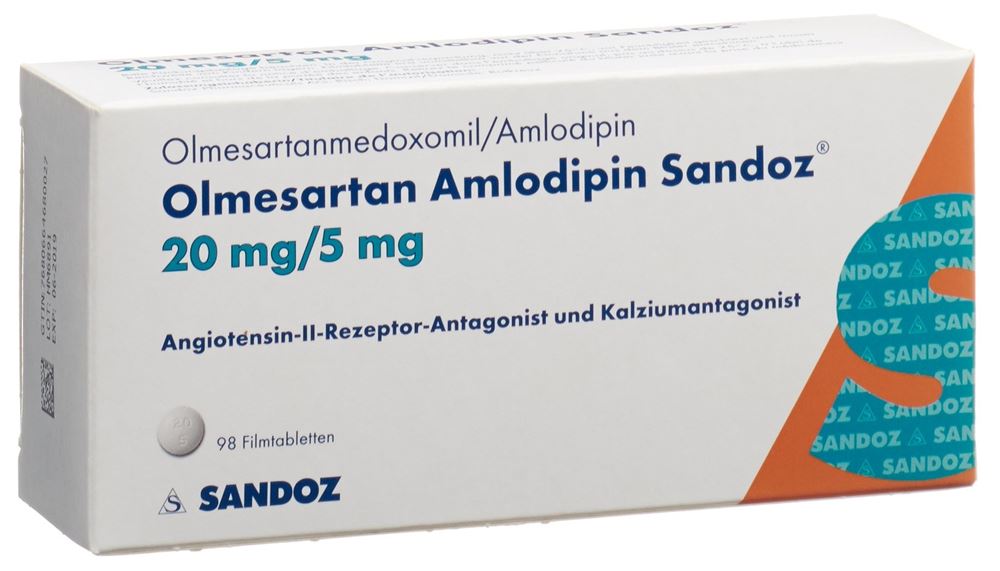 OLMESARTAN AMLODIPIN Sandoz 20/5 mg 98 pce