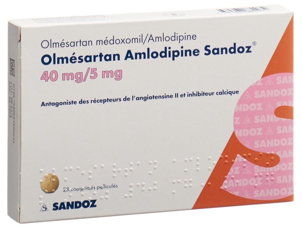 OLMESARTAN AMLODIPIN Sandoz 40/5 mg 28 pce