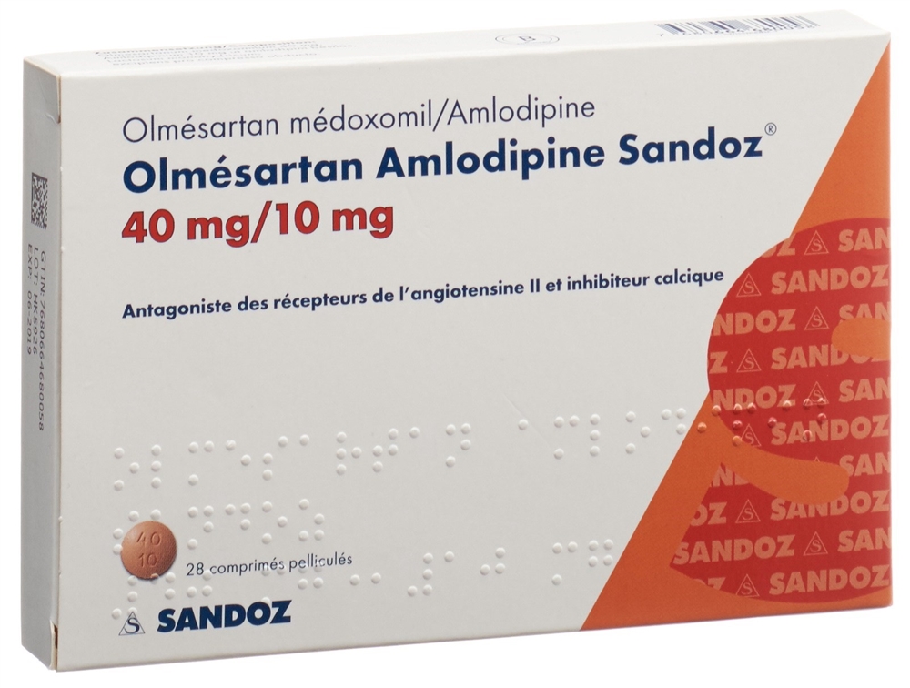 OLMESARTAN AMLODIPIN Sandoz 40/10 mg 28 pce