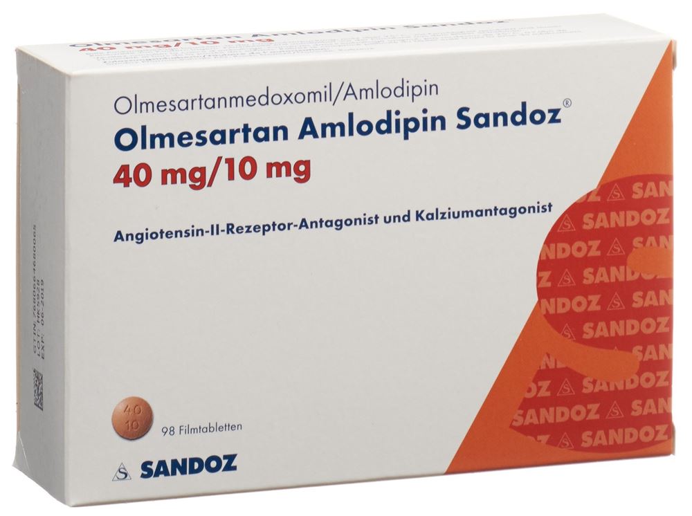 OLMESARTAN AMLODIPIN Sandoz 40/10 mg 98 pce