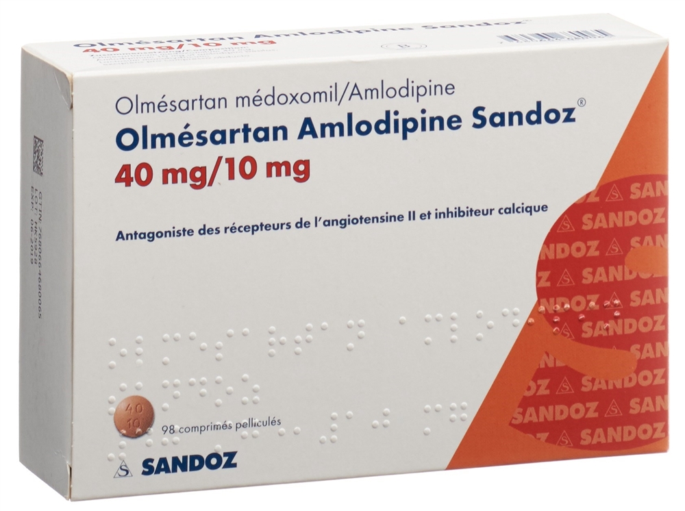 OLMESARTAN AMLODIPIN Sandoz 40/10 mg 98 pce