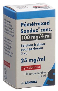 PEMETREXED Sandoz conc. conc perf 100 mg/4ml amp