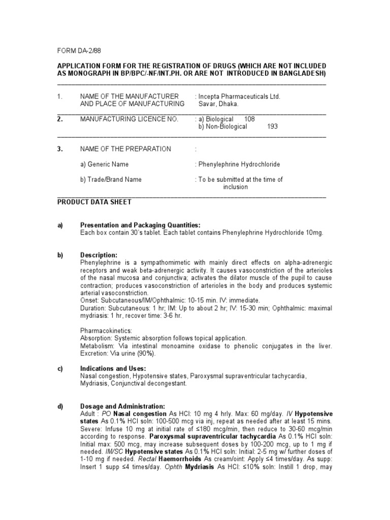 Phenylephrin HCl Bichsel 0.1 mg/ml, Injektions-/Infusionslösung (i.v.)