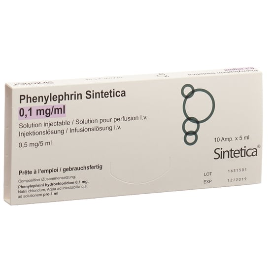 Phenylephrin HCl Bichsel 0.1 mg/ml, Injektions-/Infusionslösung (i.v.)