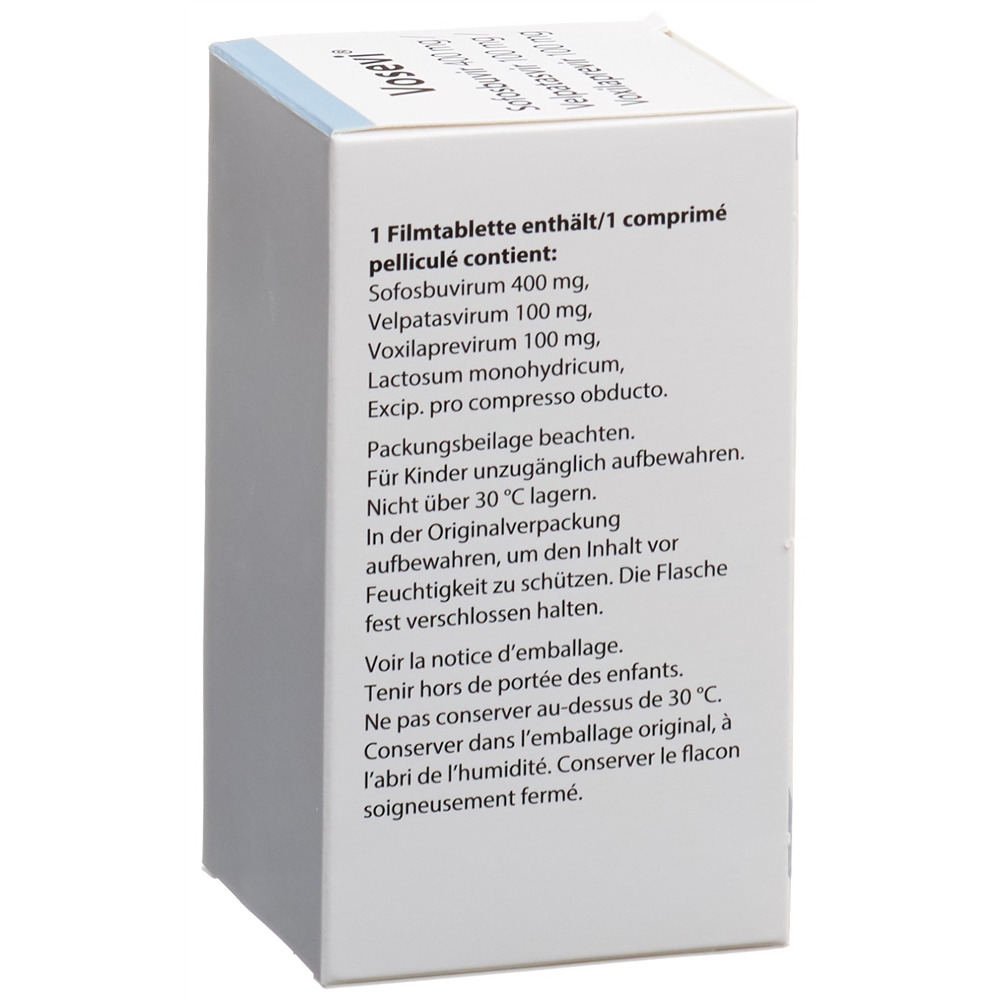 VOSEVI cpr pell 400/100/100 bte 28 pce