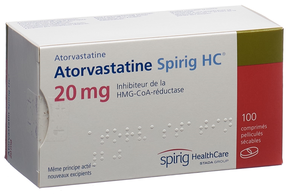 ATORVASTATINE Spirig HC cpr pellic 20 mg 100 pce