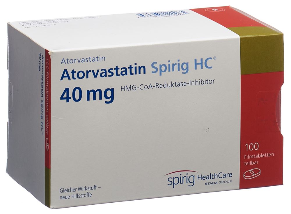 ATORVASTATINE Spirig HC cpr pellic 40 mg 100 pce